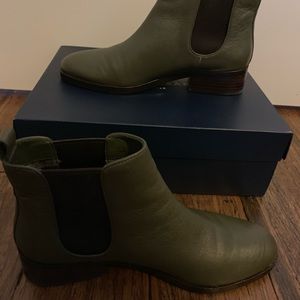 Olive green Cole Haan booties